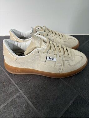 P448 Monza Dew Beige Suede Gum Sole Sneakers Size 36